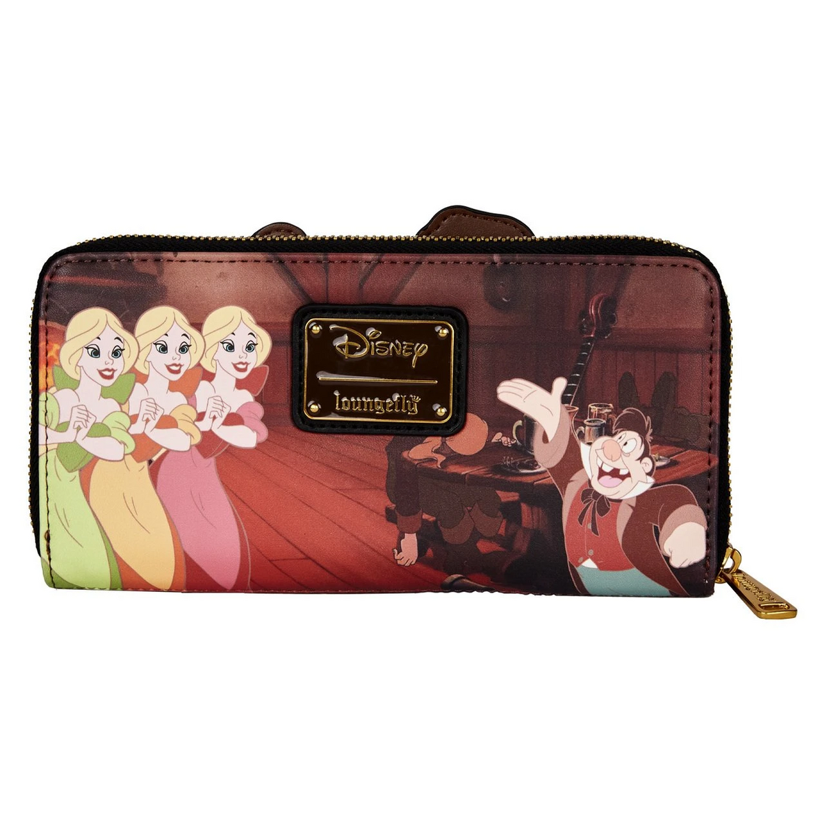 Loungefly Disney Beauty and the Beast Gaston Villains Scene Zip Around Wallet-3