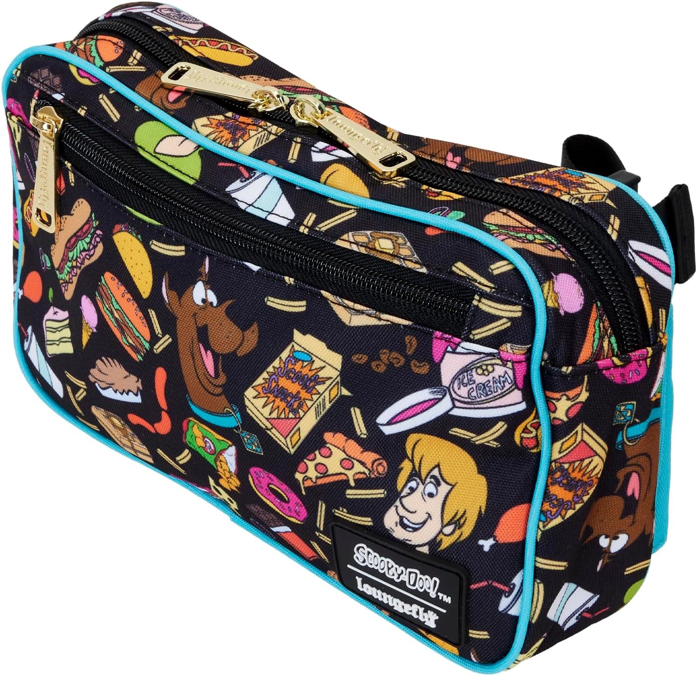 Loungefly Warner Brothers Scooby-Doo Munchies Allover Print Nylon Waist Bag-zoom-1