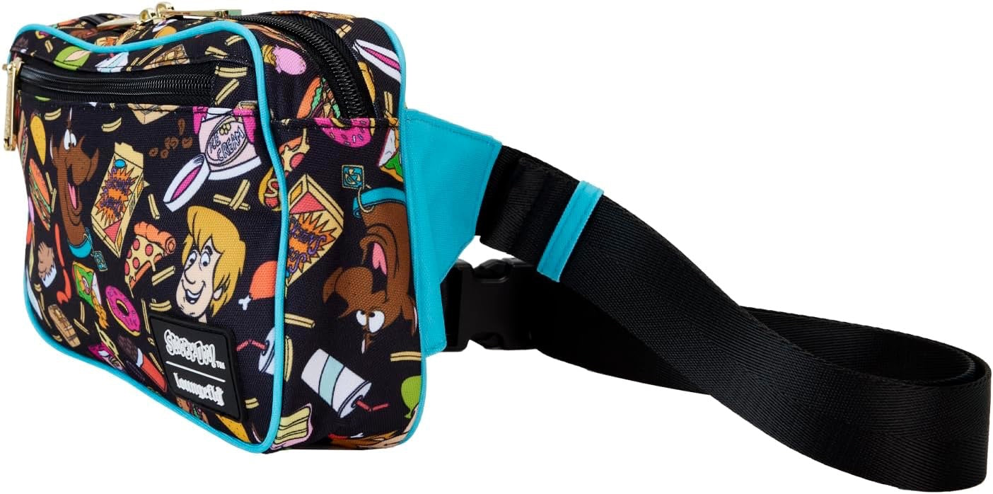 Loungefly Warner Brothers Scooby-Doo Munchies Allover Print Nylon Waist Bag-zoom-2