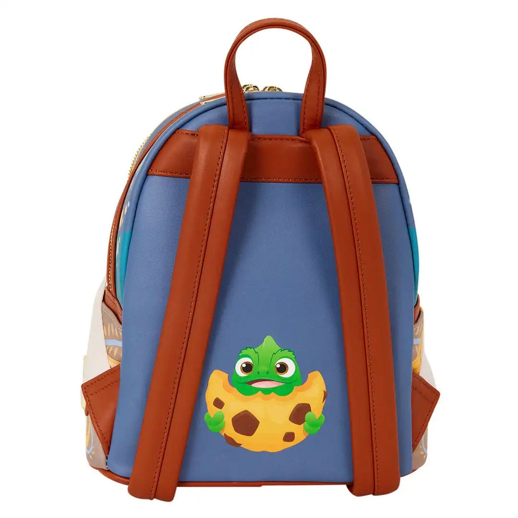 Loungefly Disney Tangled Rapunzel Glow Pin Trader Mini Backpack