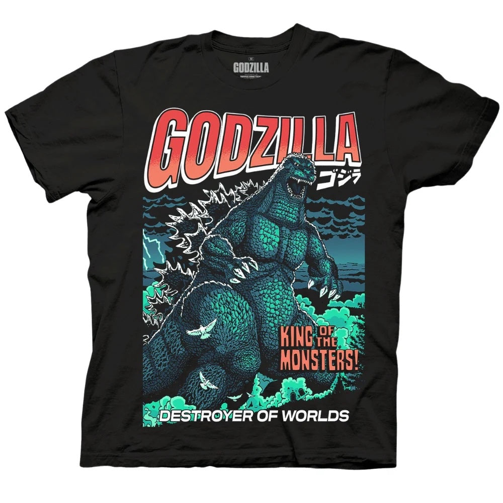 T Shirt Godzilla Jumbo Comic Art BLK-zoom-1