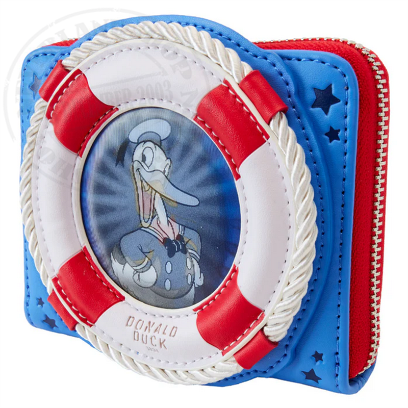 Loungefly Disney Donald Duck 90th Anniversary Zip-Around Wallet