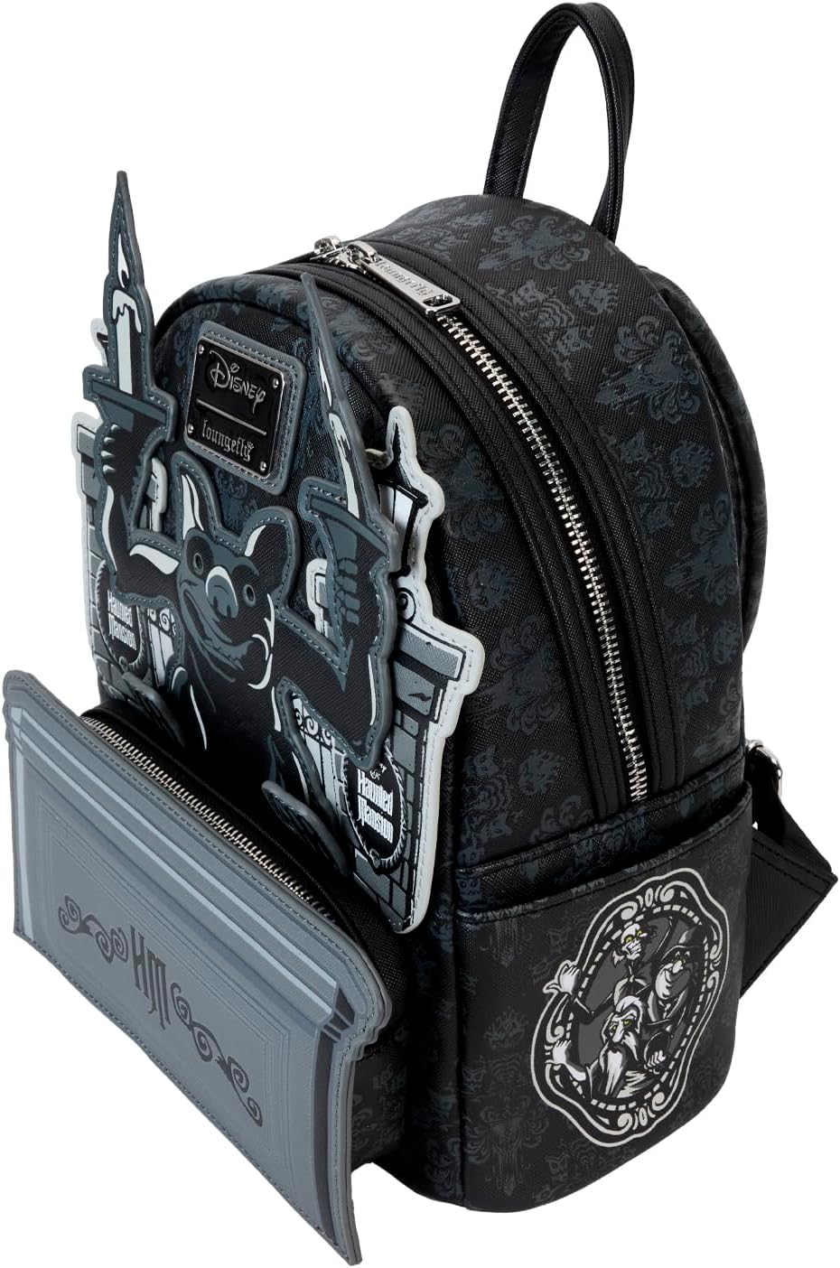 Loungefly Haunted Mansion Gargoyle Wallpaper Mini Backpack-2