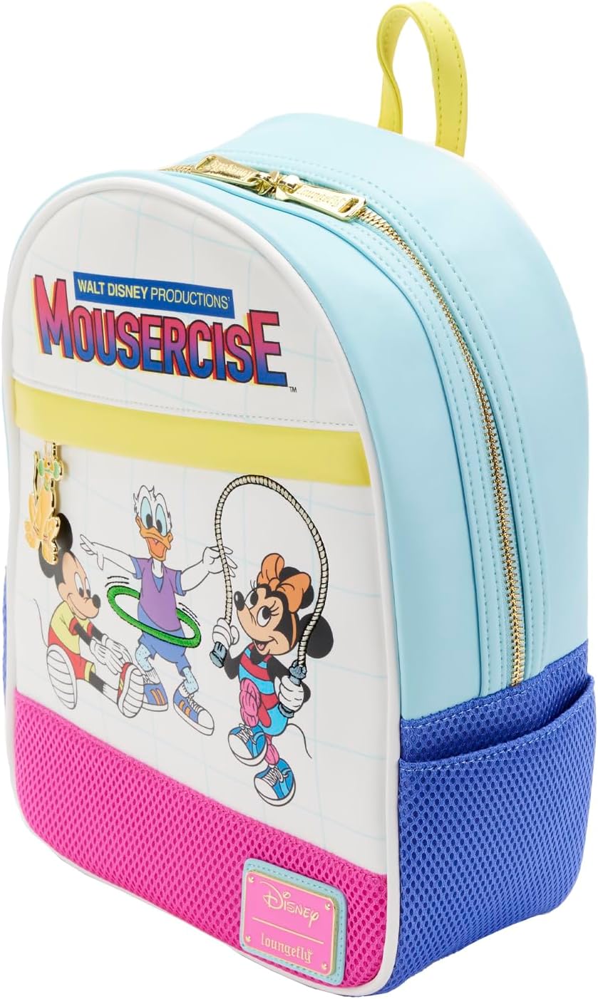 Loungefly Disney Mousercise 80s Retro-Inspired Workout Mini Backpack-zoom-5