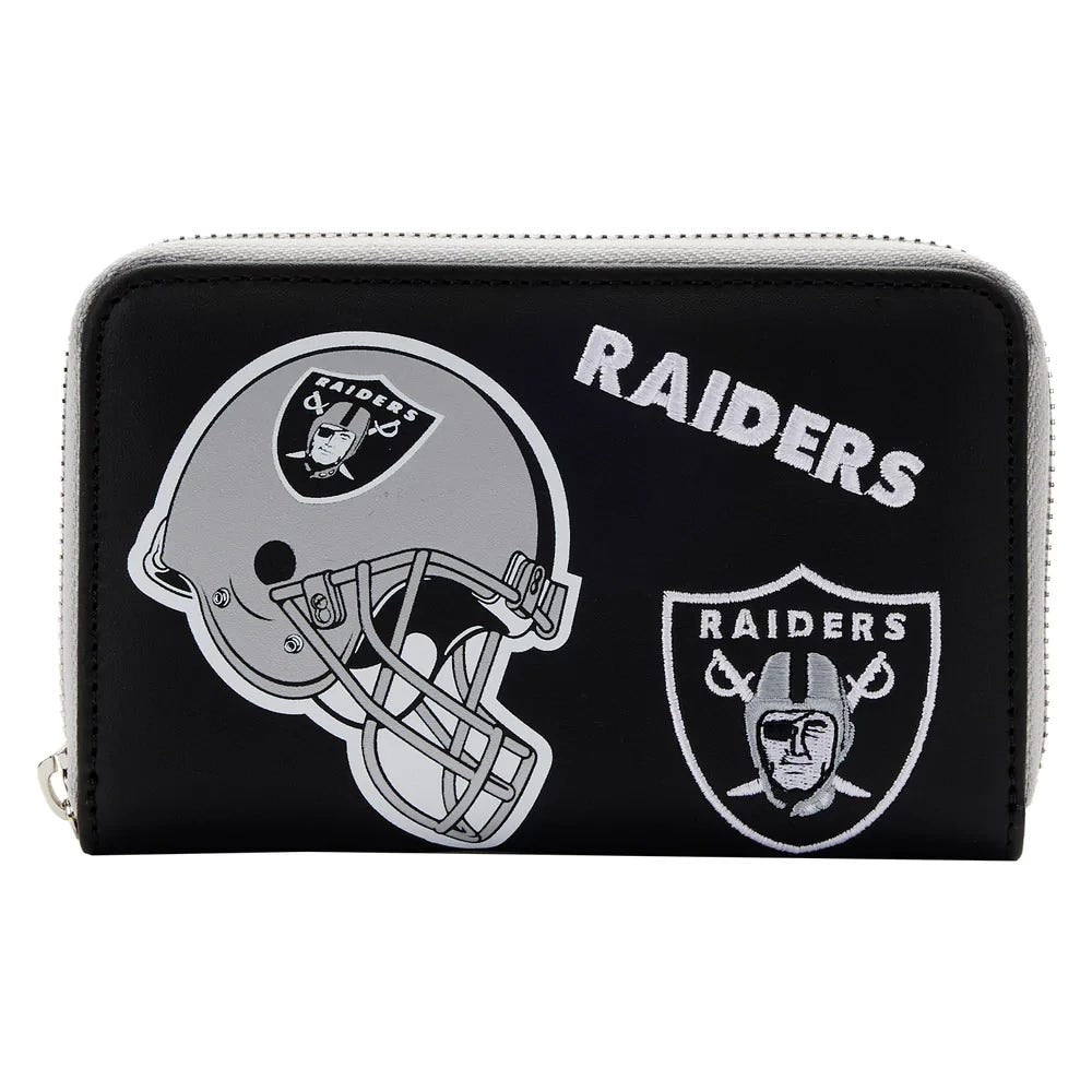 Loungefly NFL Las Vegas Raiders Patches Zip-Around Wallet-1