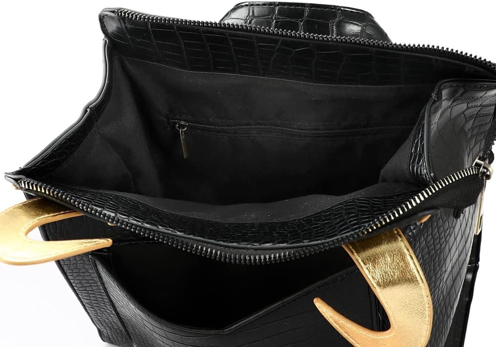 Marvel Comic Book Loki Cosplay Black Mini Backpack-zoom-6