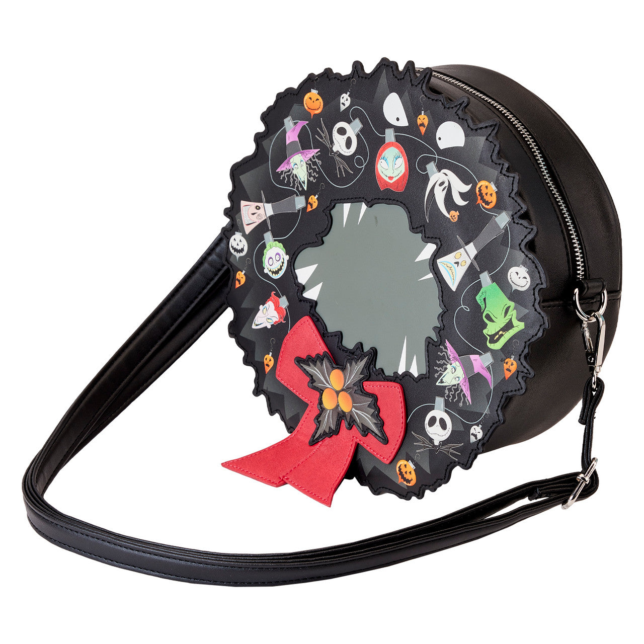 Loungefly Nightmare Before Christmas Wreath String Lights Glow Crossbody Bag-zoom-6