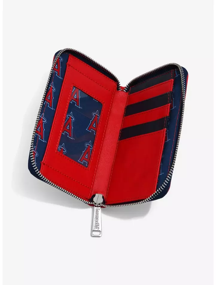 Loungefly MLB Los Angeles Angels Patches Zip-Around Wallet-4