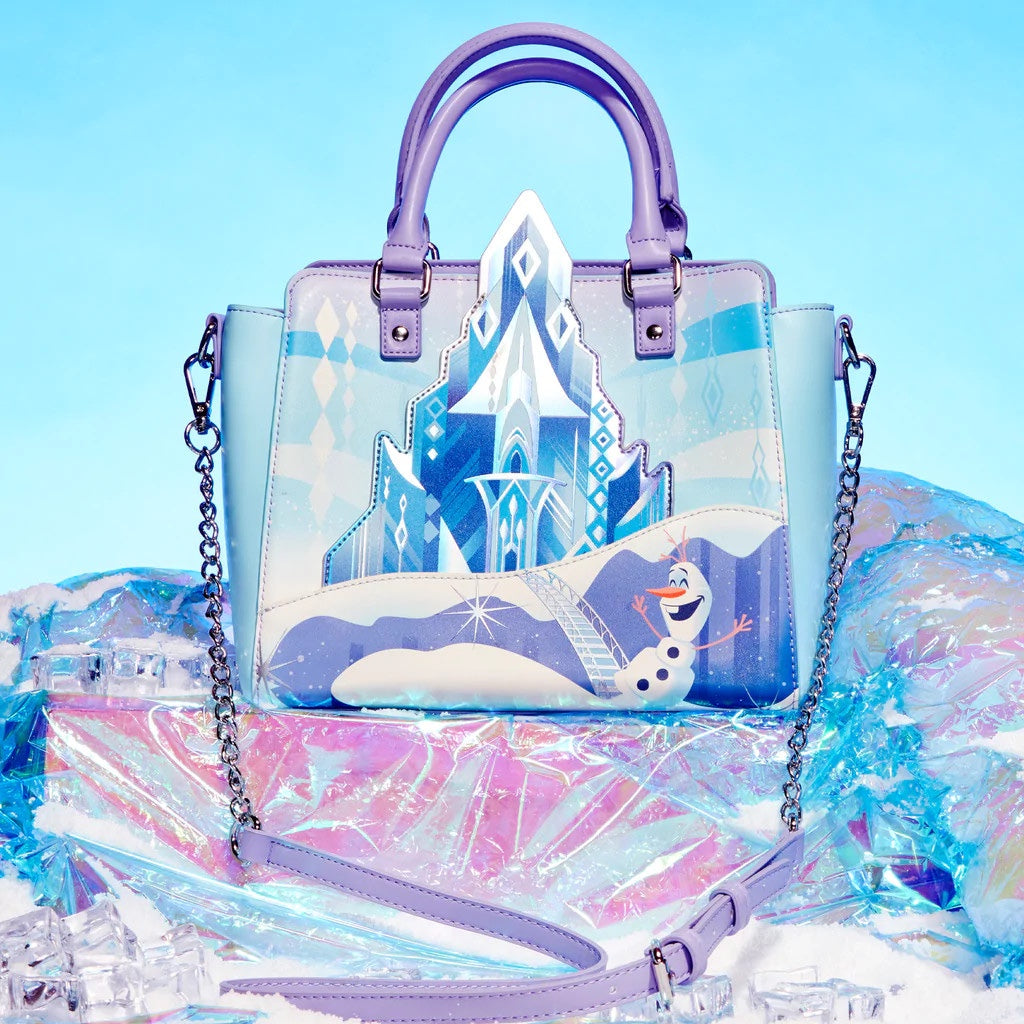 Loungefly Disney Frozen Elsa Princess Castle Crossbody Bag Purse Handbag-zoom-6
