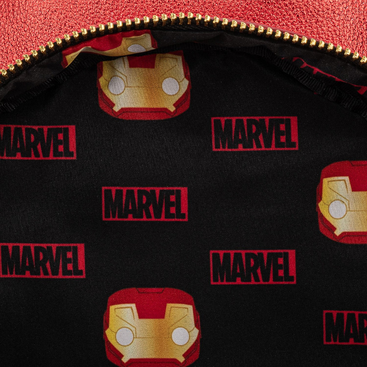 Loungefly Marvel Iron Man Light Up Metallic Leather Mini Backpack-4
