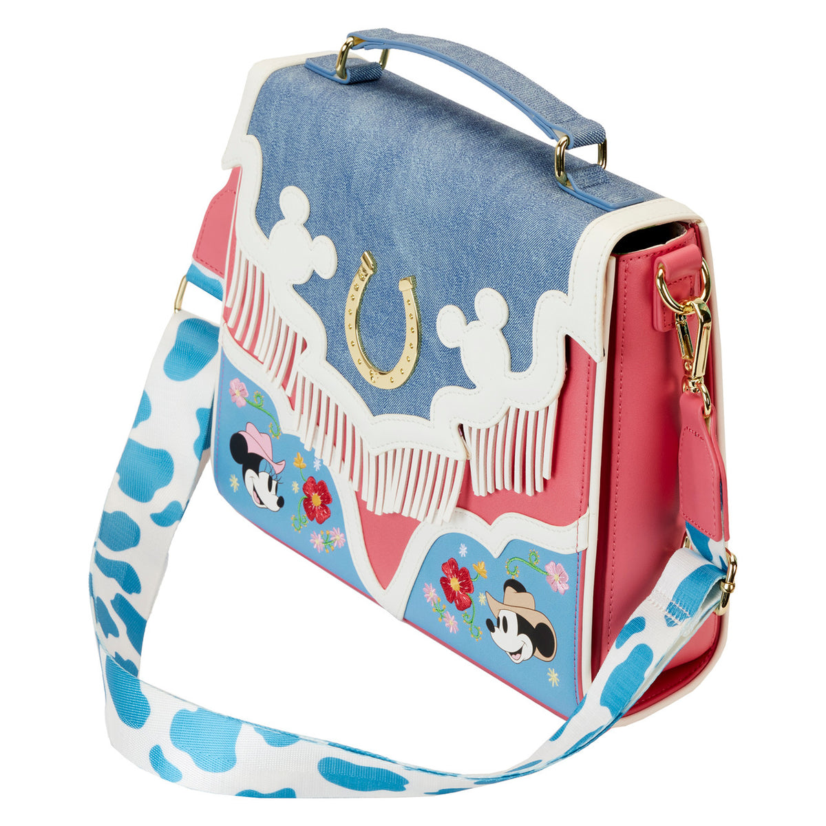 Loungefly Western Mickey and Minnie Crossbody Bag-4