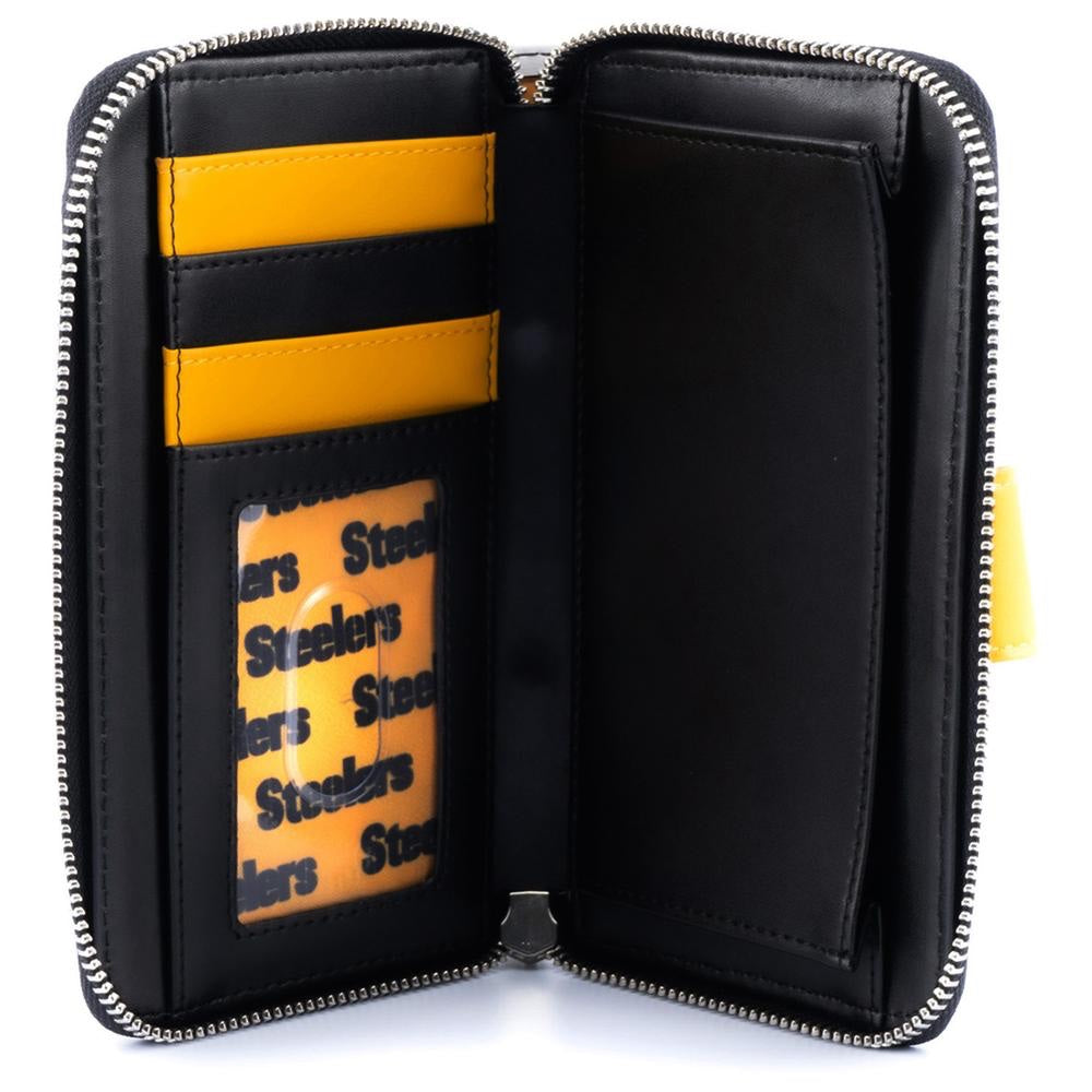 Loungefly NFL Pittsburgh Steelers Logo AOP Bifold Wallet-3