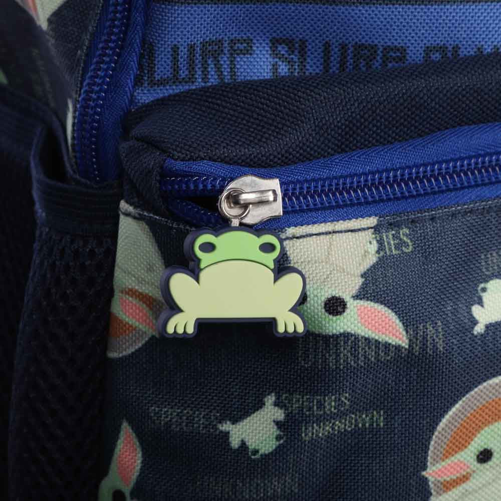 Kids Mini Star Wars Mandalorian 11 inch Mini Backpack with Grogu Diecut Patch & Toss Print-zoom-4