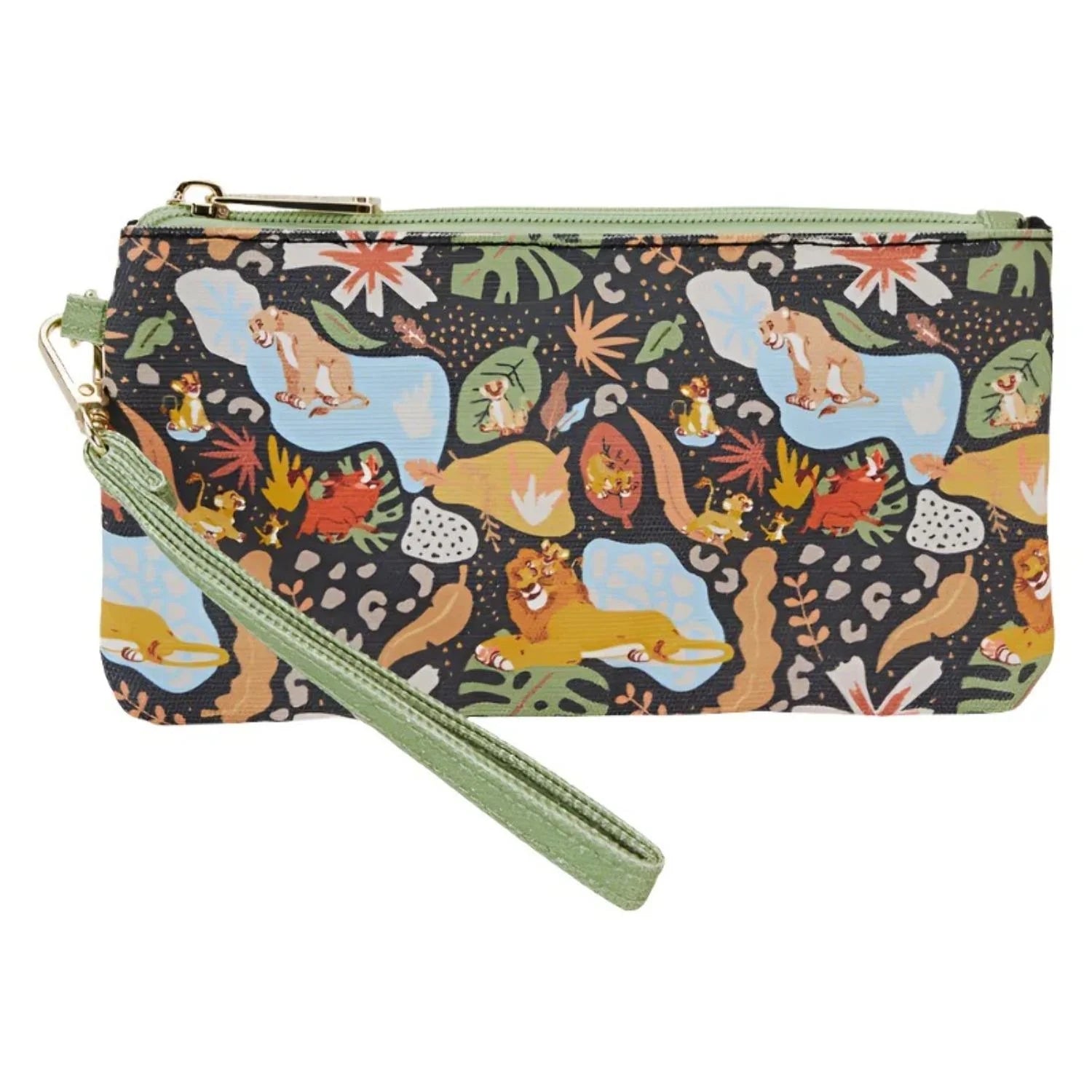 Loungefly Disney Lion King 30th Anniversary Allover Print Nylon Wristlet
