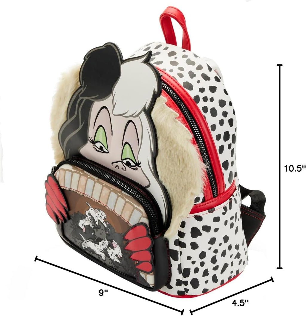 Loungefly Disney 101 Dalmatians Villains Scene Cruella Mini Backpack