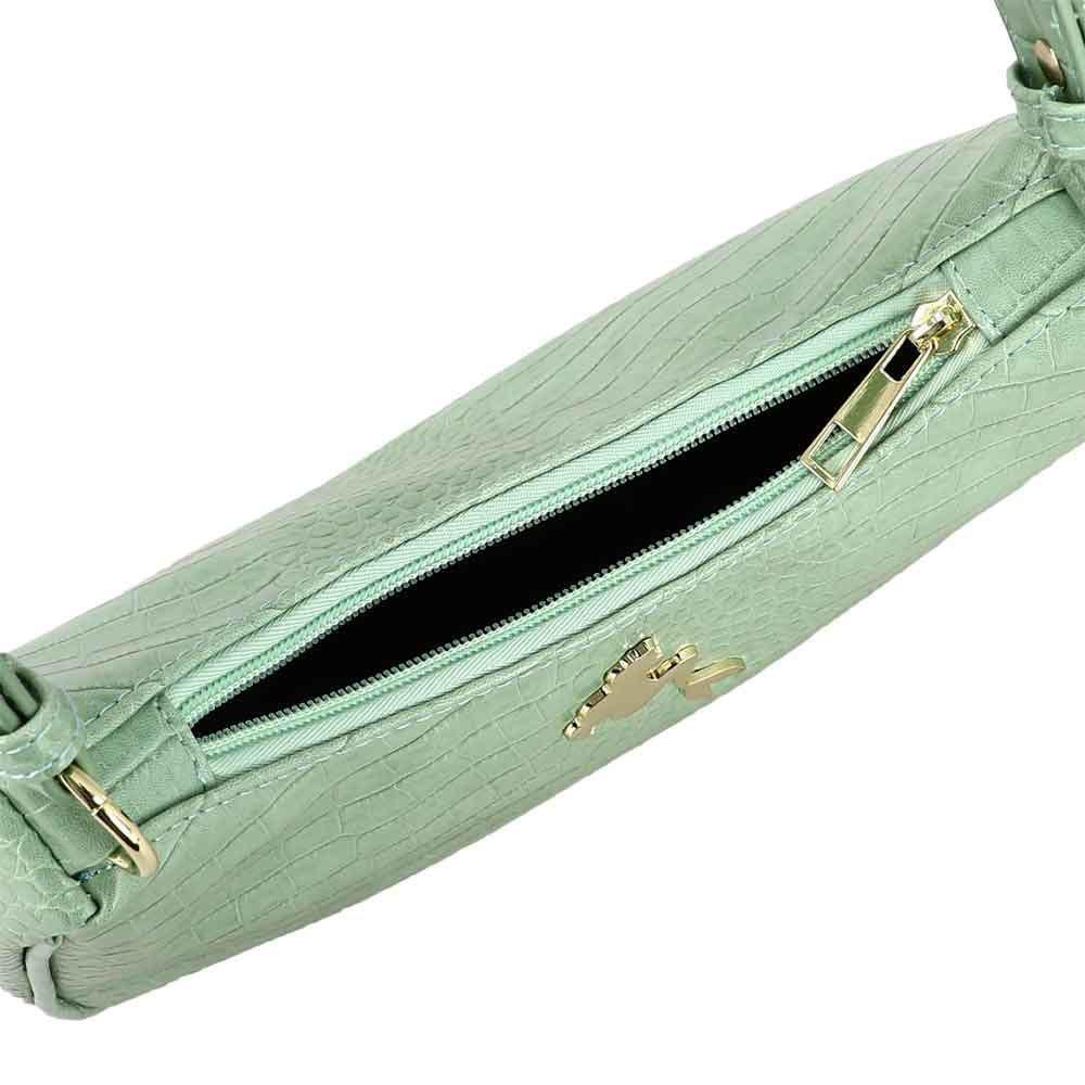 The Little Mermaid Croco Handbag with Ariel Metal Badge-zoom-4