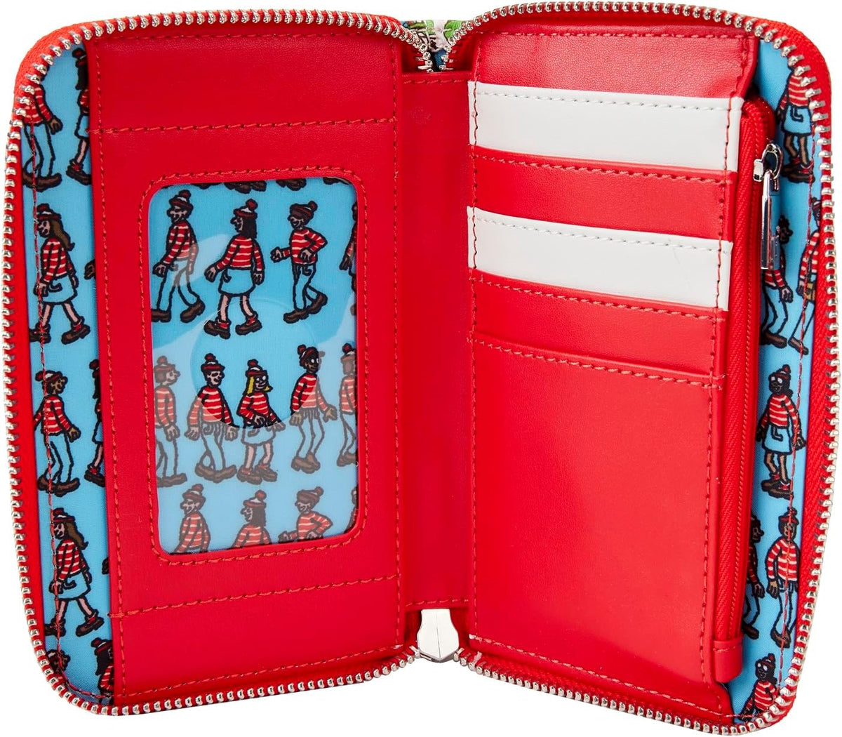 Loungefly Where's Waldo Allover Print Zip-Around Wallet-4