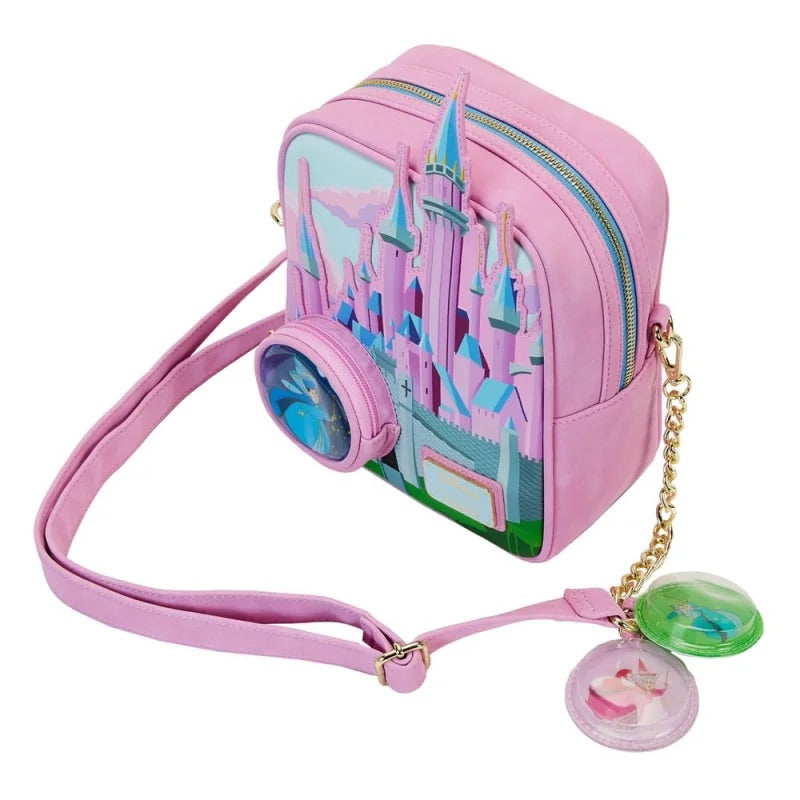 Loungefly Sleeping Beauty Stained Glass Castle Crossbody Purse-zoom-3