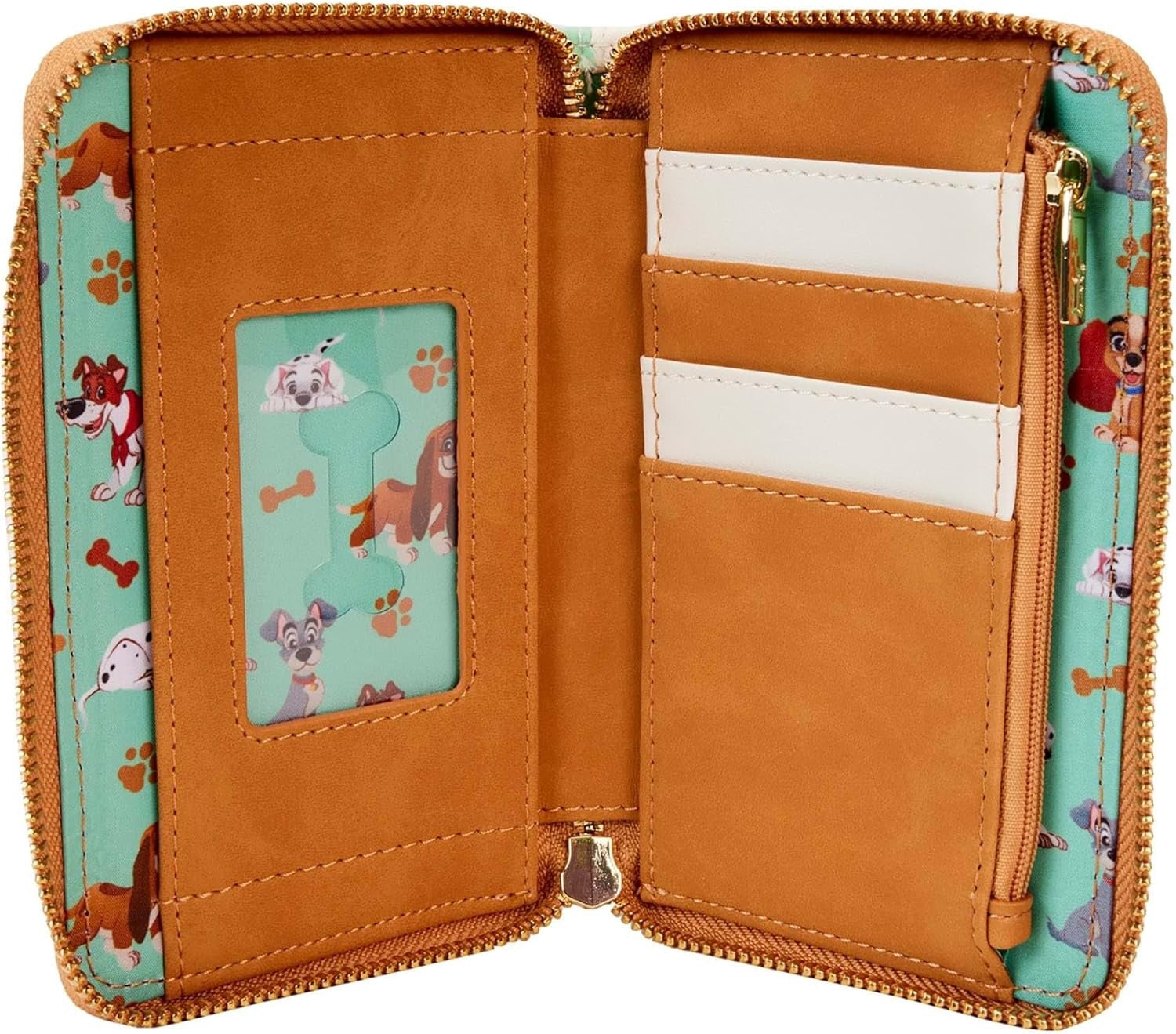 Loungefly Disney I Heart Disney Dogs Triple Lenticular Zip-Around Wallet