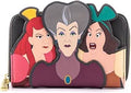 Loungefly Disney Villains Scene Evil Stepmother and Step Sisters Zip Around Wallet