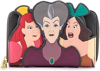 Loungefly Disney Villains Scene Evil Stepmother and Step Sisters Zip Around Wallet-zoom-1