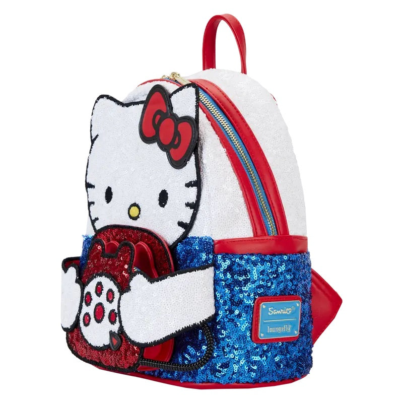 Loungefly Sanrio Hello Kitty Phone Sequin Mini Backpack