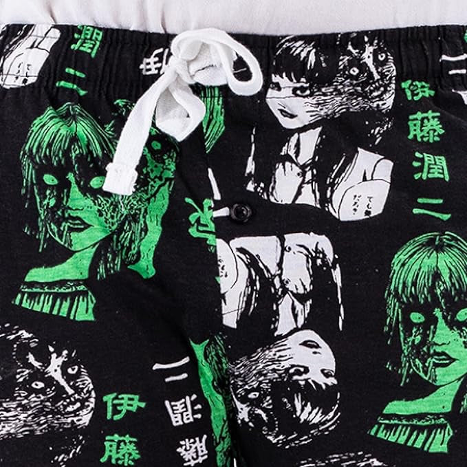 Junji Ito Men’s Lounge Pajama Pants I am Tomie Kawakami Kanji Horror Manga All Over Print-3