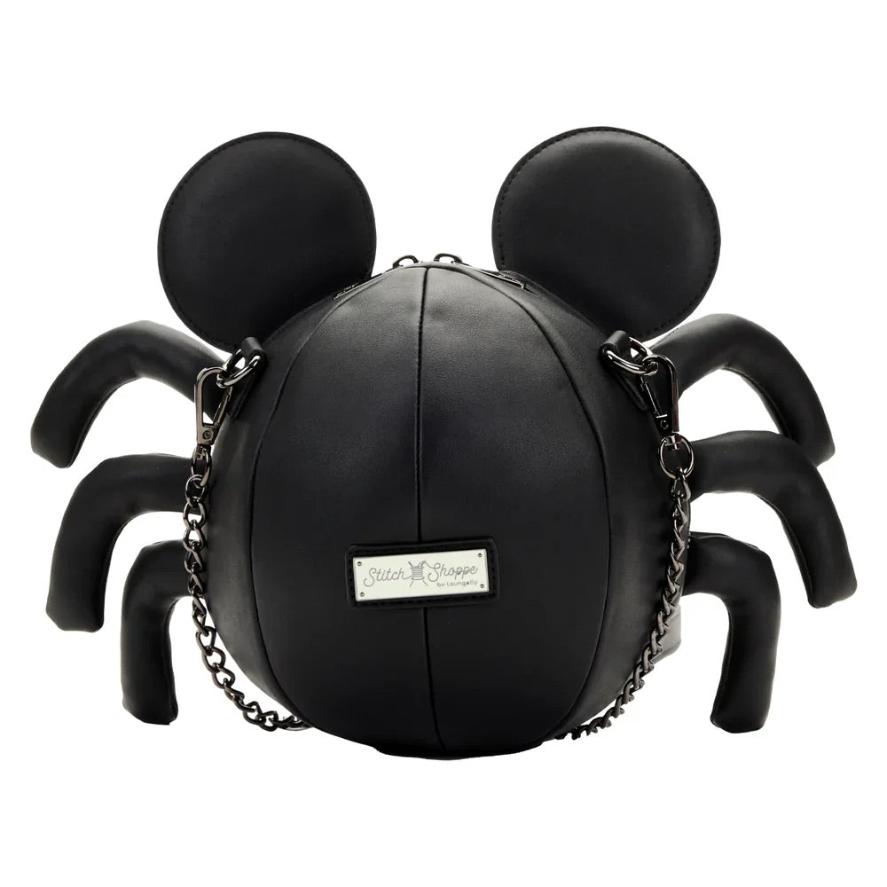 Loungefly Black Mickey Mouse Glow-in-the-Dark Spider Crossbody Bag-zoom-6