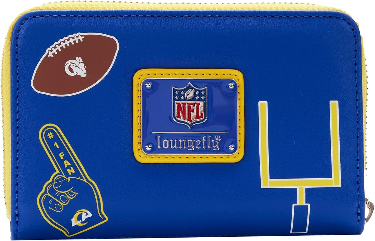 Loungefly NFL Los Angeles Rams Patches Zip-Around Wallet-4