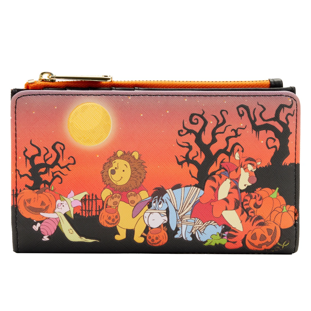 Loungefly Disney Winnie The Pooh Halloween Group Trick Or Treat Flap Wallet