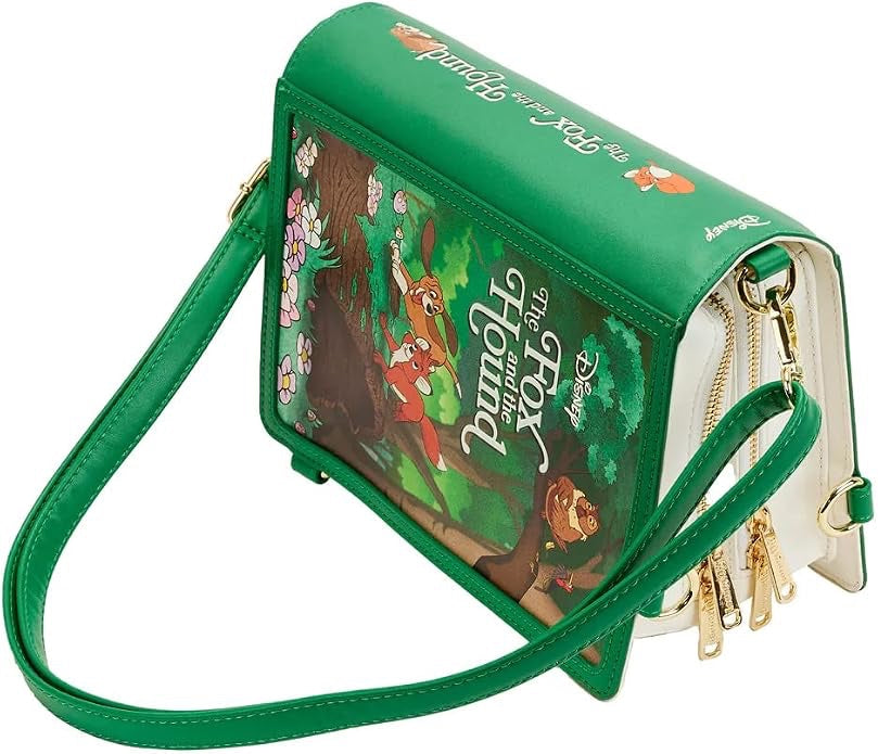 Loungefly Disney Classic Books Fox and the Hound Convertible Crossbody Backpack-zoom-5
