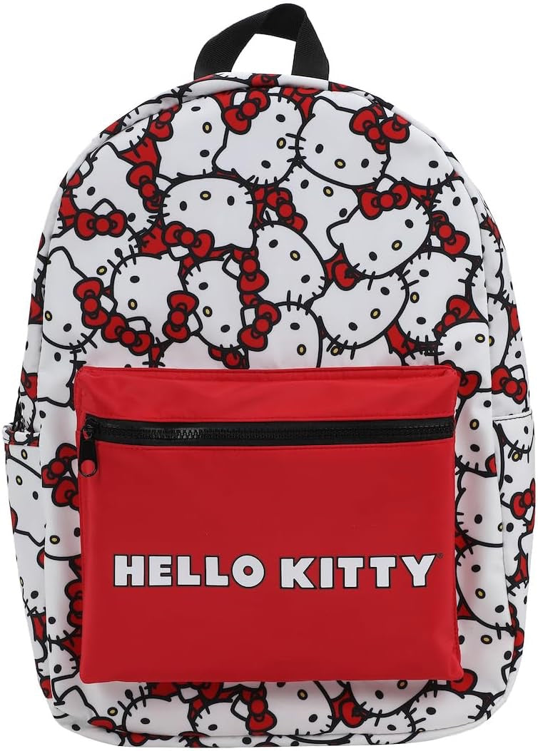 Sanrio Hello Kitty Head Toss AOP with Hello Kitty Verbiage Travel Backpack