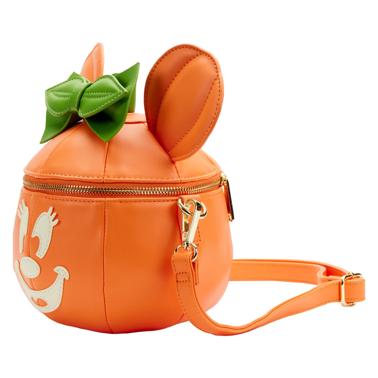 Loungefly Disney Glow Face Pumpkin Minnie Mouse Figural Crossbody Bag-2