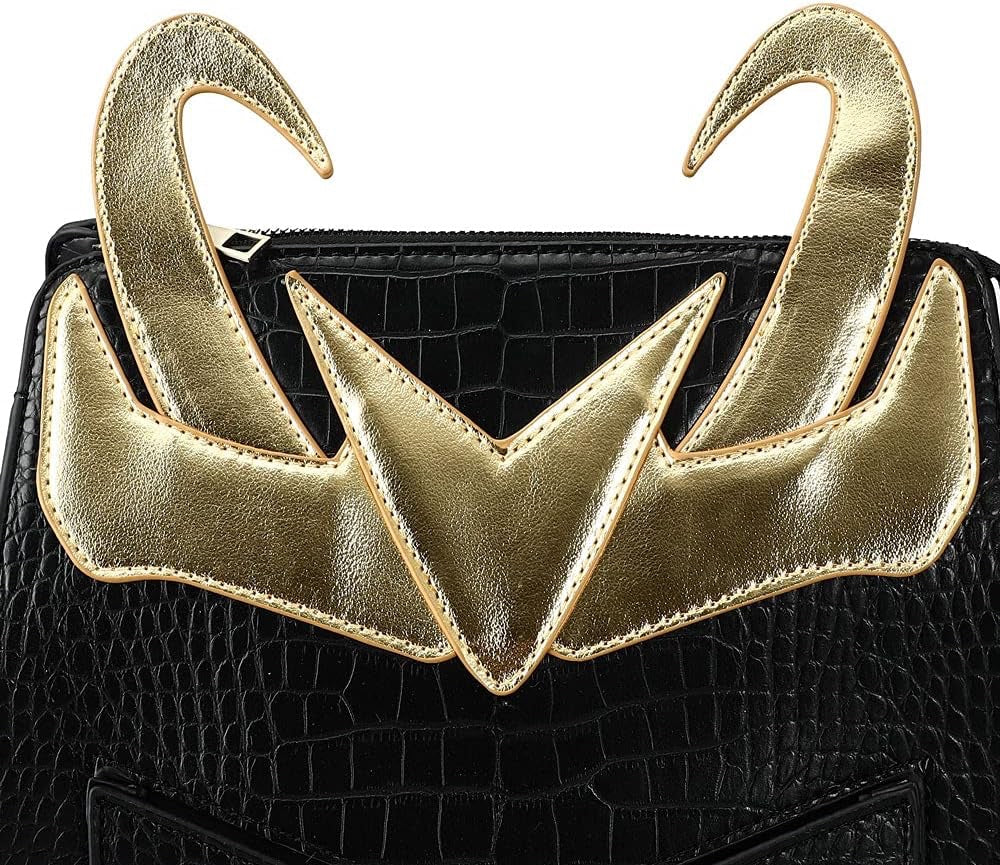 Marvel Comic Book Loki Cosplay Black Mini Backpack-zoom-4