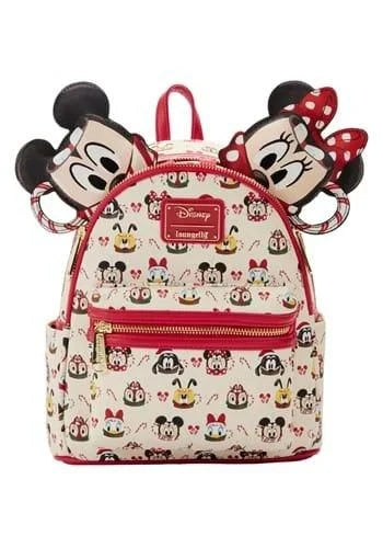 Loungefly Disney Minnie and Mickey Mouse Hot Cocoa Mini Backpack and Ear Headband Set-1