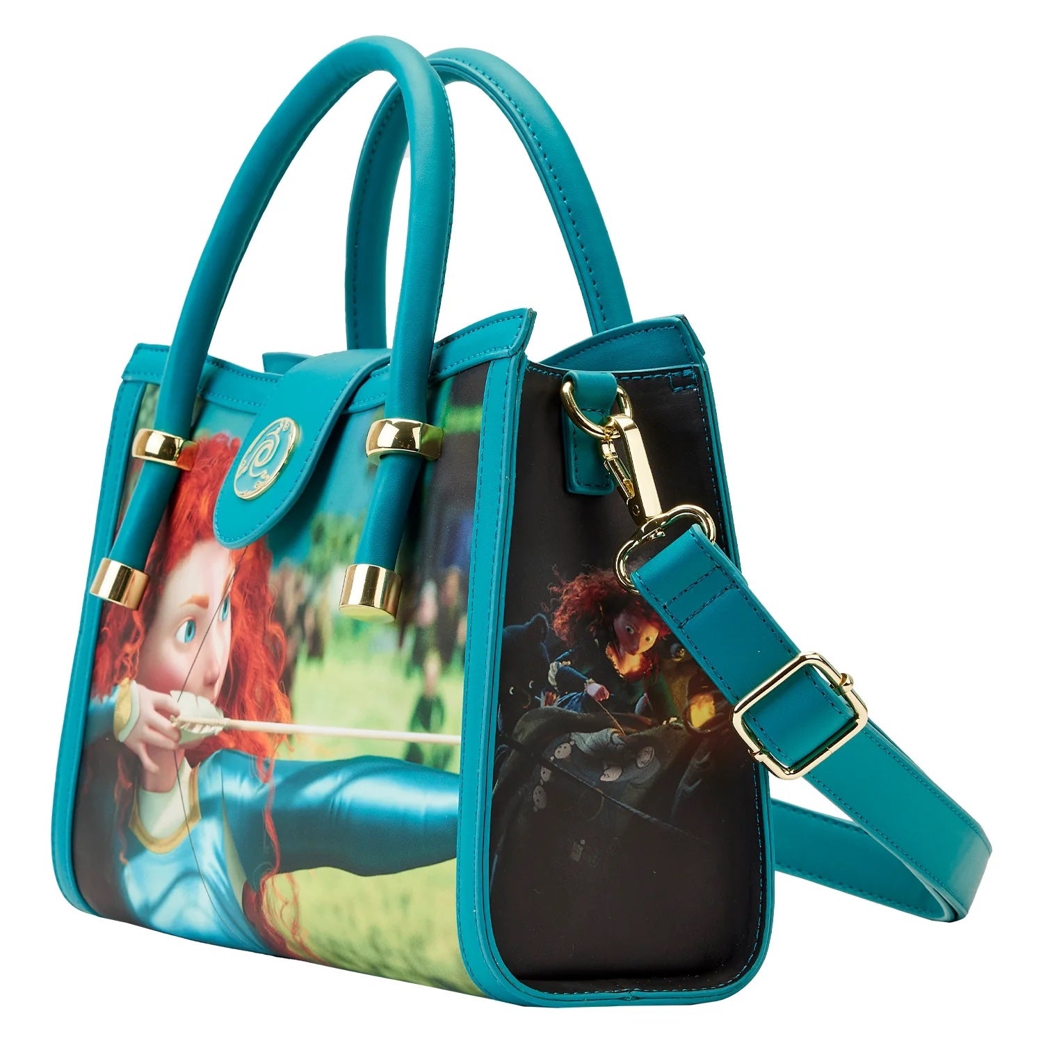Loungefly Brave Merida Princess Film Scenes Crossbody Purse-5