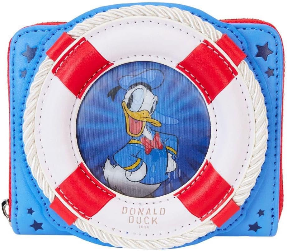 Loungefly Disney Donald Duck 90th Anniversary Zip-Around Wallet