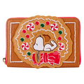Loungefly Peanuts Snoopy Gingerbread Wreath Zip-Around Wallet