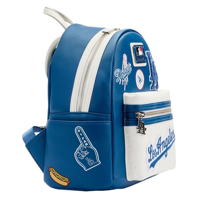 Loungefly MLB Los Angeles Dodgers Patches Mini Backpack-zoom-2