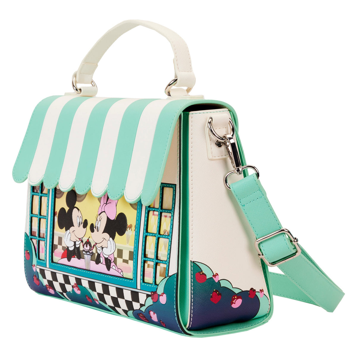 Loungefly Mickey & Minnie Date Night Diner Crossbody Bag-3