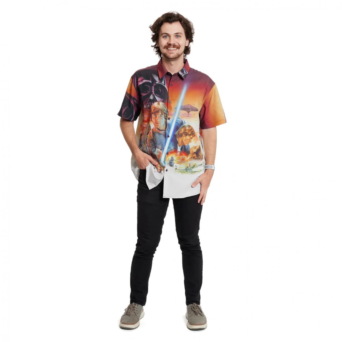 Loungefly Star Wars Empire Strikes Back Button Up Shirt-8