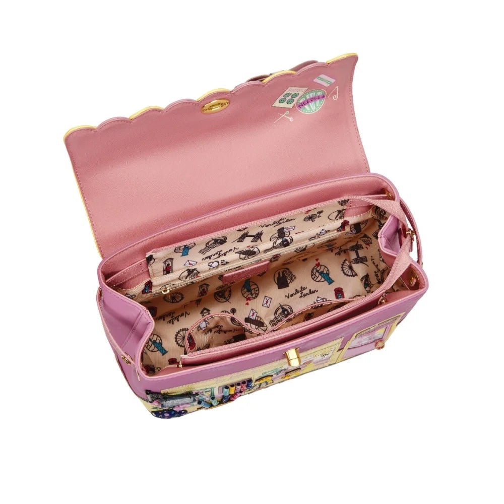 Vendula London Sewing Shop - Raspberry Edition Grace Bag-6