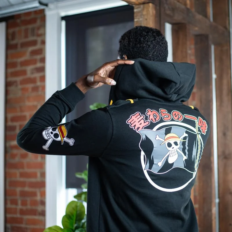 One Piece Straw Hat Crew Military Zip Hoodie-zoom-6