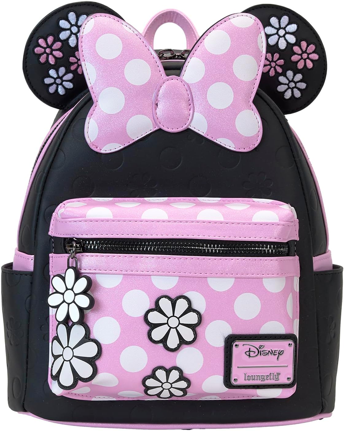 Loungefly Minnie Mouse Floral Rock The Dots Mini Backpack
