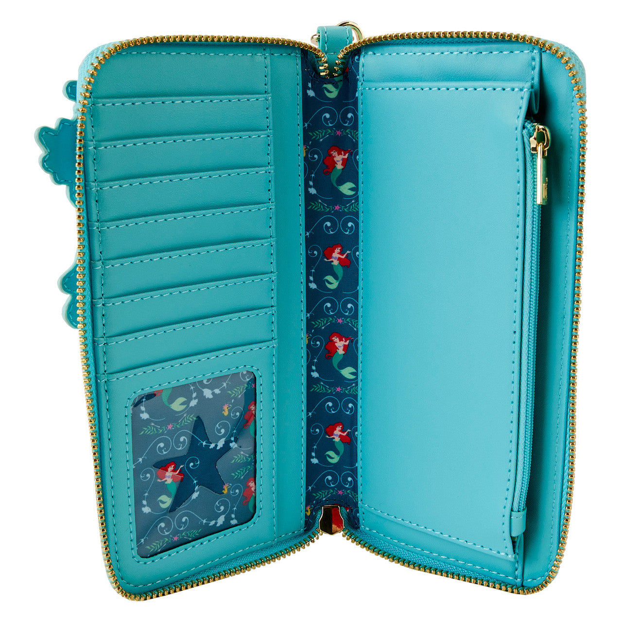 Loungefly The Little Mermaid Lenticular Zip-Around Wristlet Wallet-zoom-5