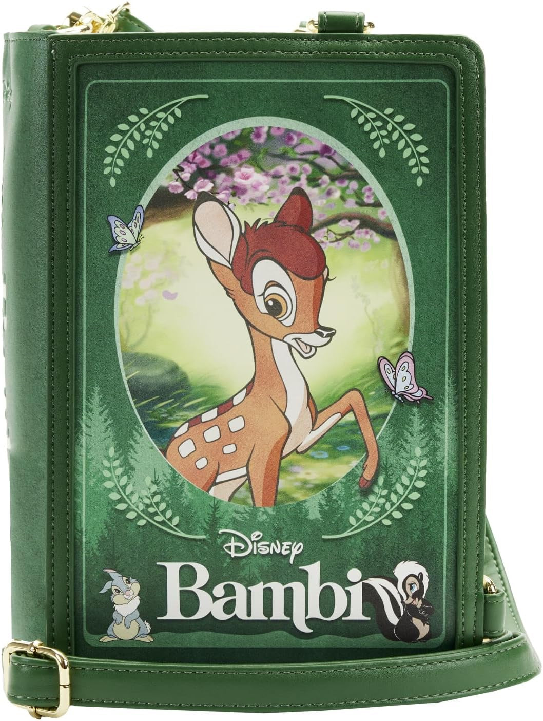 Loungefly Disney Bambi Book Convertible Crossbody Bag