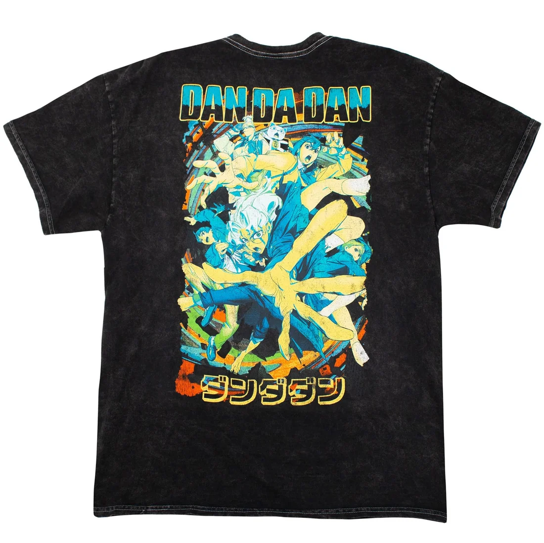 Dan Da Dan Character Blocks Blue Panels T-Shirt-zoom-2