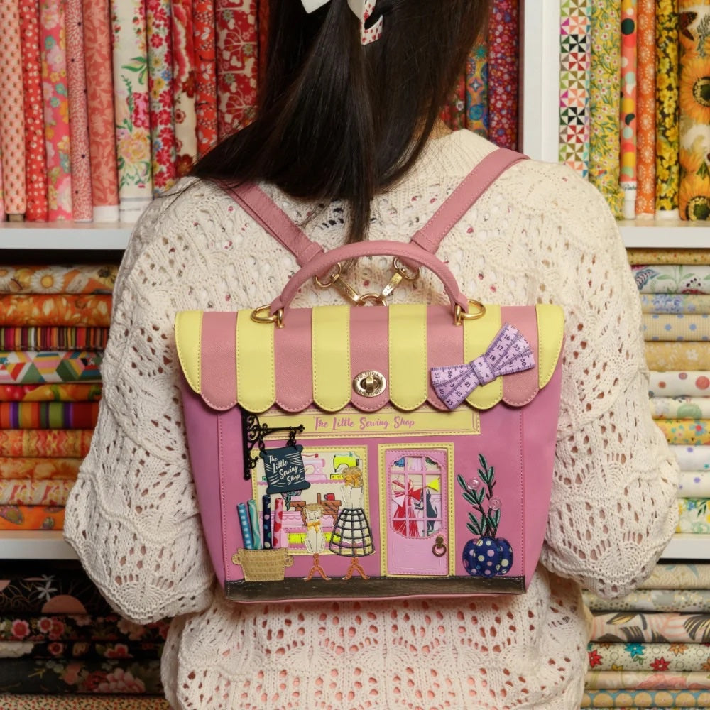 Vendula London Sewing Shop - Raspberry Edition Classic Backpack-zoom-15