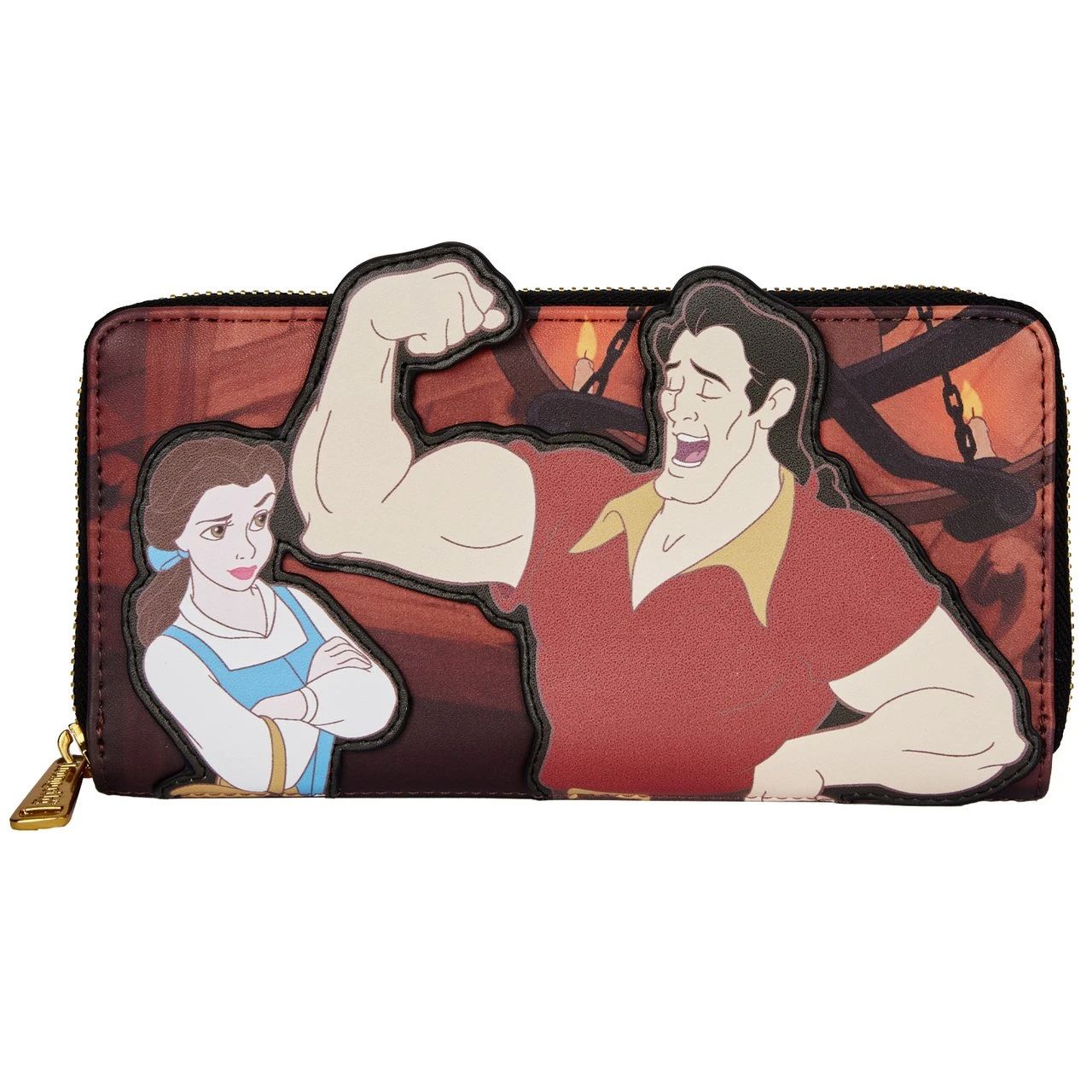 Loungefly Disney Beauty and the Beast Gaston Villains Scene Zip Around Wallet-1