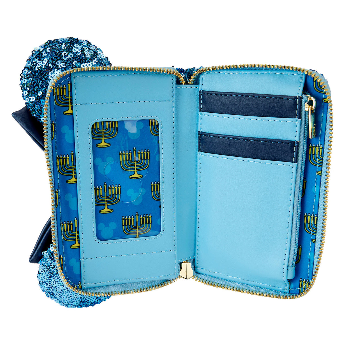 Loungefly Minnie Mouse Hanukkah Menorah Zip-Around Wallet-4